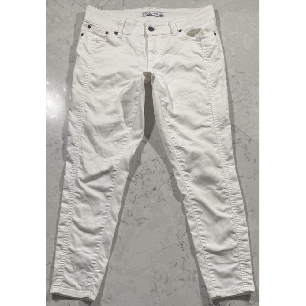 prAna Carlotta Skinny Crop Pants Womens 6/28 White Stretch Denim W41180056